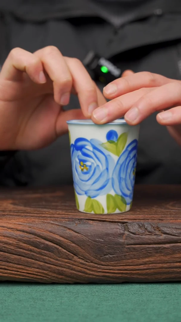 【闪购商品】瓷片4景德镇杯釉下手工手绘瓷器