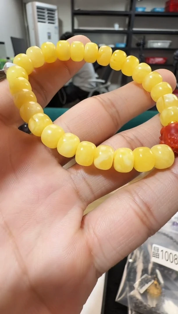 手链蜜蜡未镶嵌晶0504 约8mm