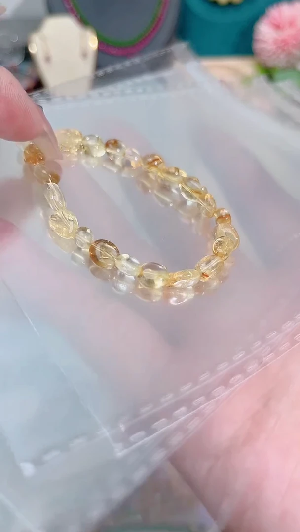 黄晶手链银S925镶嵌随49