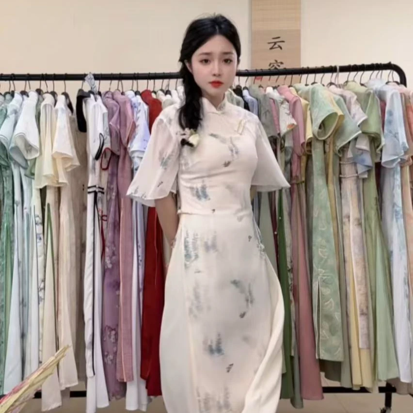 《W39》新中式国风旗袍女夏季2025新款日常显瘦气质时尚中国风优雅