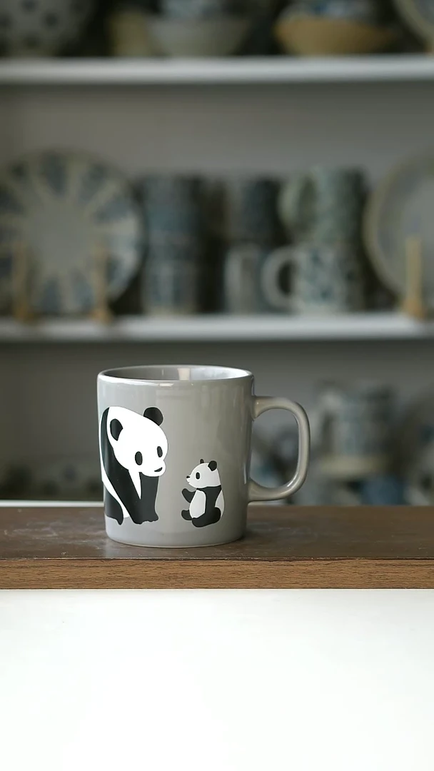 【闪购商品】陶瓷亲子熊猫杯微瑕@4-2@