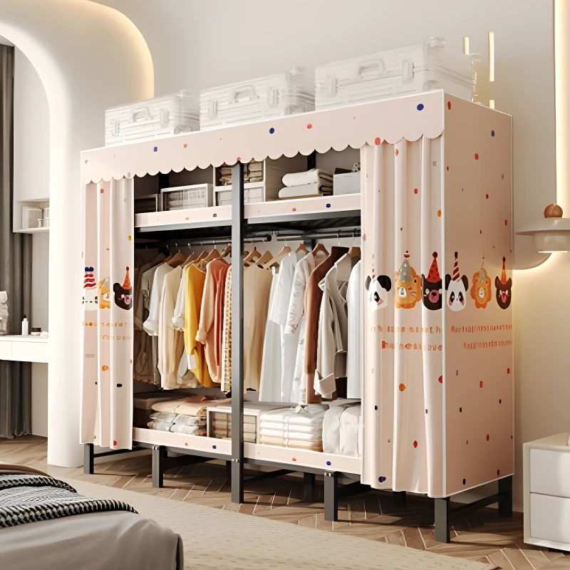 衣柜家用简易防尘衣柜卧室免安装衣服收纳柜出租屋省空间防尘衣柜