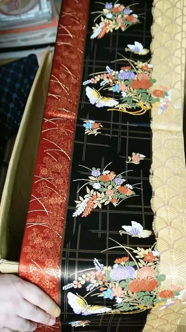 织绣织锦134蝴蝶花卉