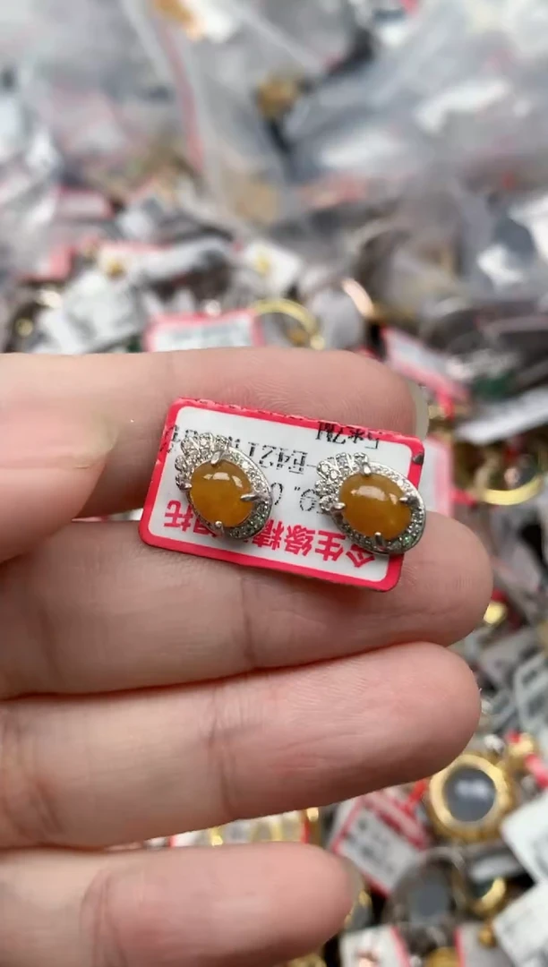 翡翠戒指银S925镶嵌天然缅甸翡翠