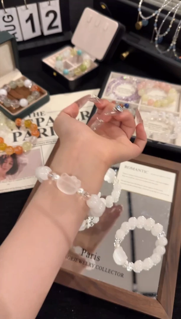 水晶手链合金Kitty白幽灵x2079