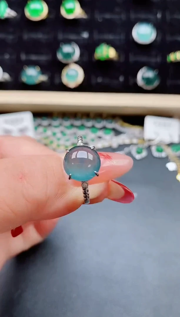 【闪购商品】翡翠戒指银S925镶嵌321321