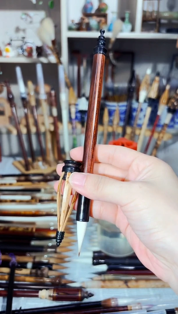9号  酸枝木仿唐兼毫出锋3.2（清水试笔）一支