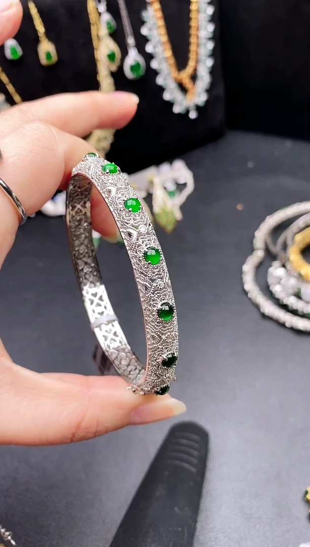 银S925镶嵌戒指翡翠1111111111