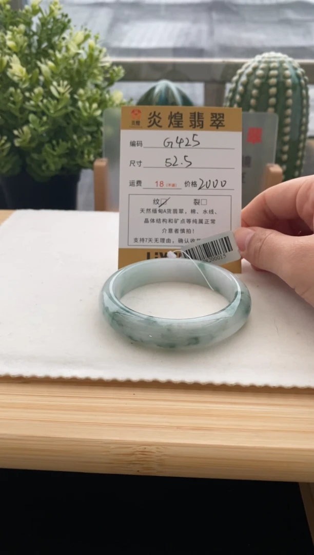 未镶嵌手镯翡翠52.5圈口 编码G425