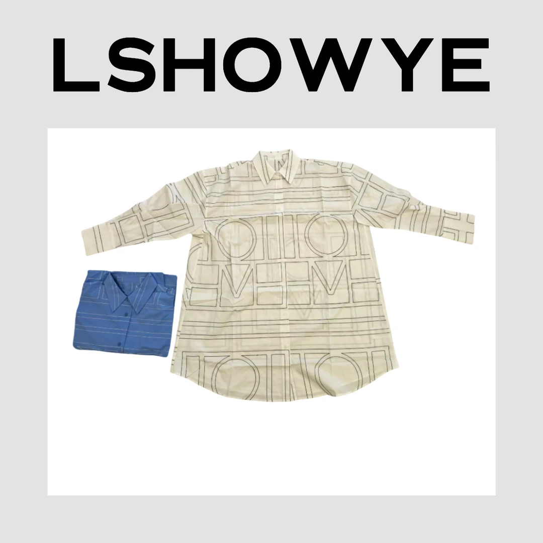 LSHOWYE｜线条字母定位刺绣衬衣裙 HO7061