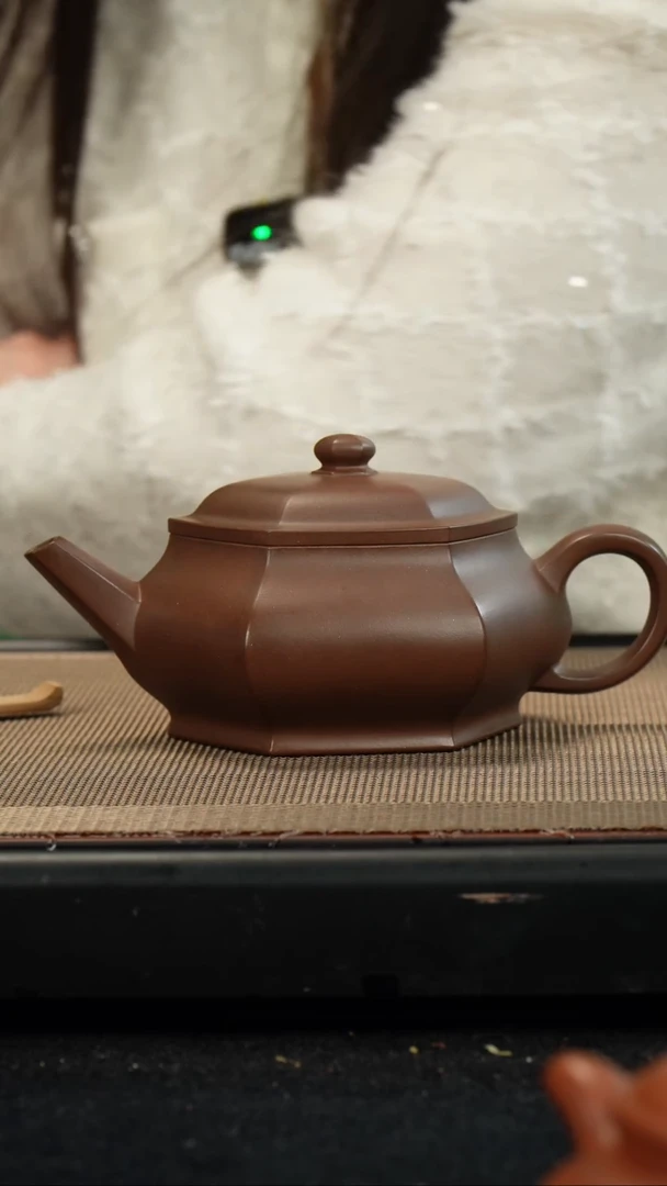 【闪购商品】紫砂茶壶老紫泥六方明炉