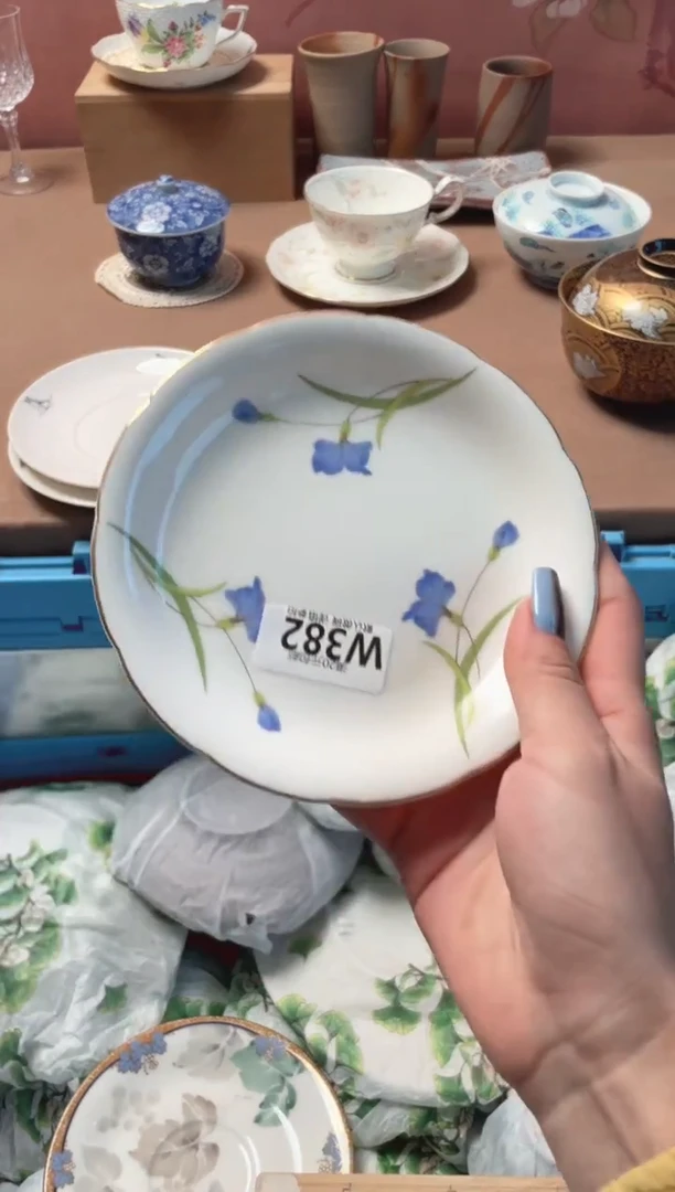 瓷片紫**美瓷器瓷器W382