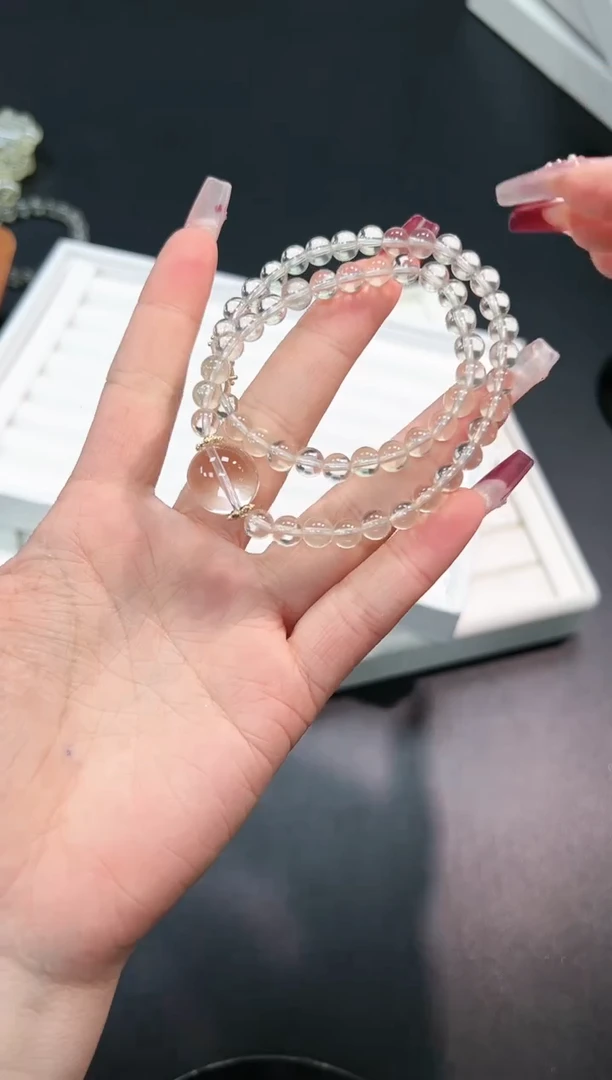 【闪购商品】水晶手串未镶嵌63l多样性发其一/1条默认微瑕