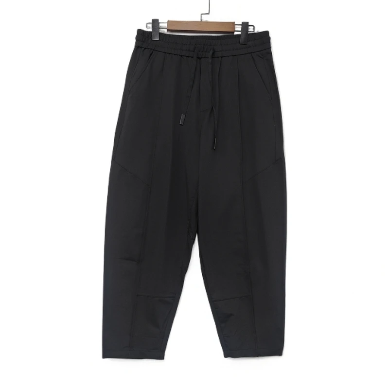 春夏新款长裤男士时尚百搭松紧腰抽绳宽松直筒休闲裤222750