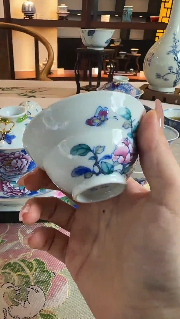 蓝地开窗梅花杯11111