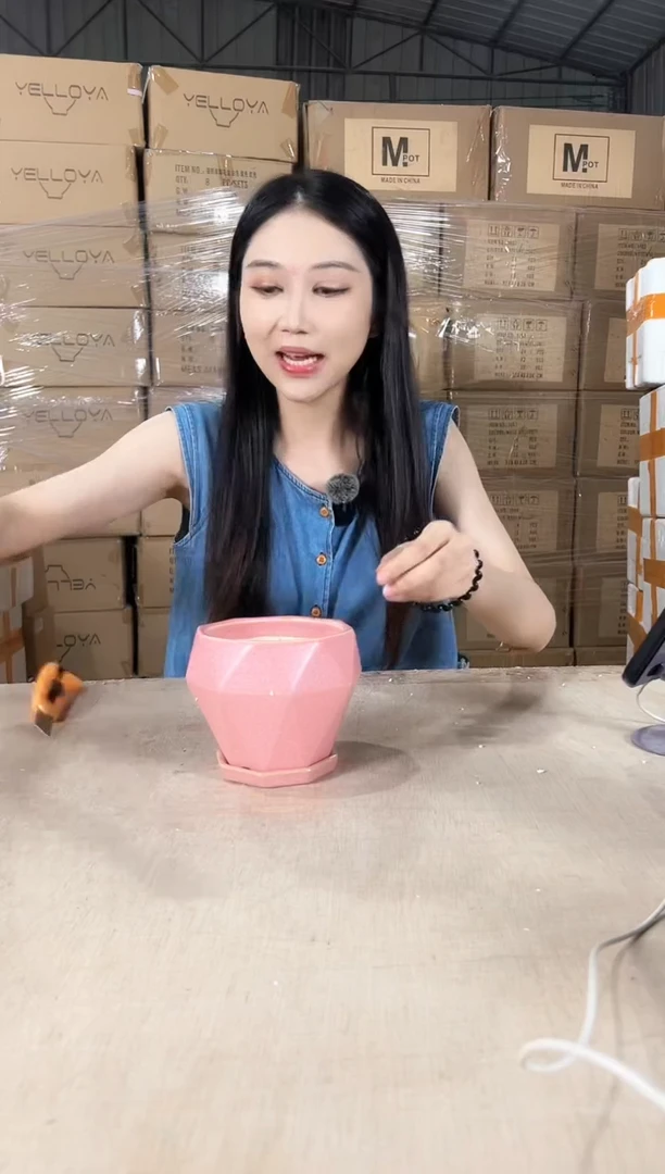 钻石粉色小号带托盘13x12