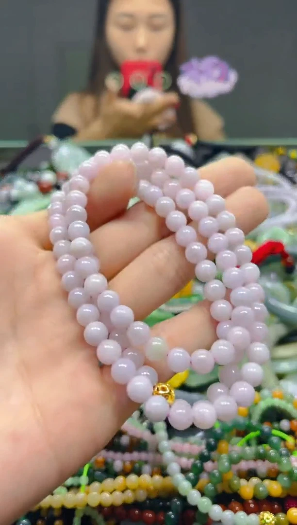 颈饰未镶嵌翡翠6MM/E/翡翠A货，一件也是批发价