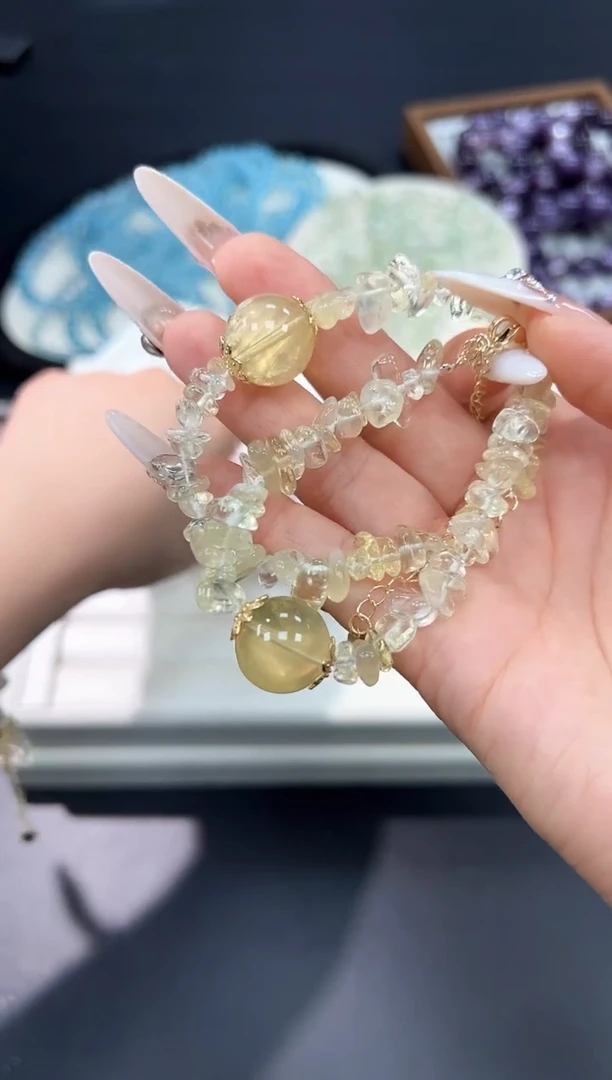 水晶手串未镶嵌1f多样性发其一【1条】默认微瑕