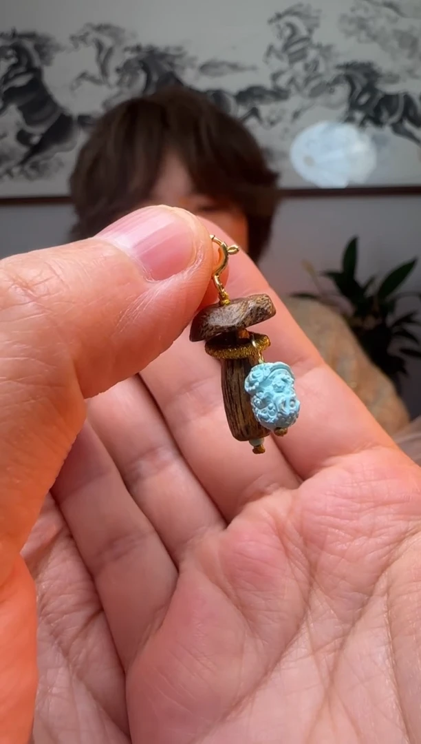 【闪购商品】绿松石提溜银S925镶嵌时尚百搭A1075