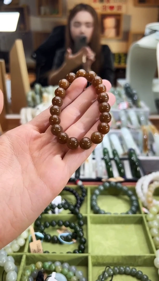 未镶嵌手串和田玉且末料金山糖卡10