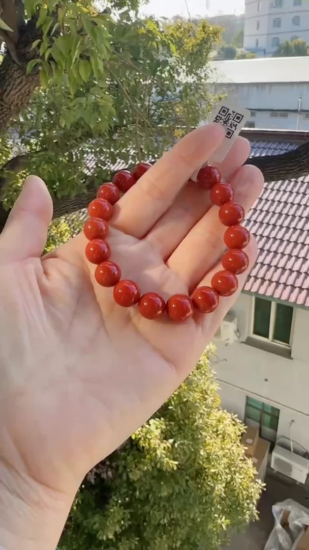 未镶嵌多样性发一件南红玛瑙【云端】10mm保山滴水洞圆珠单圈