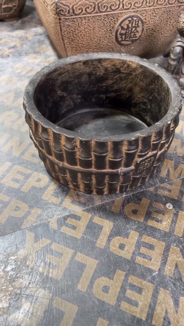 陶土丨时来运转竹节圆盆