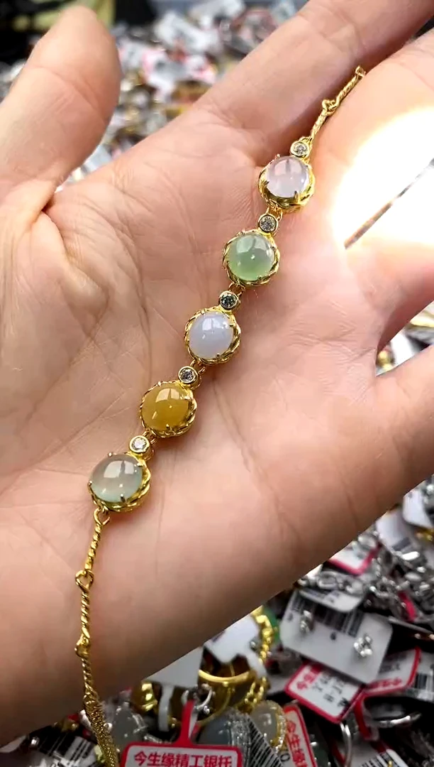 【闪购商品】翡翠戒指银S925镶嵌666666666     3