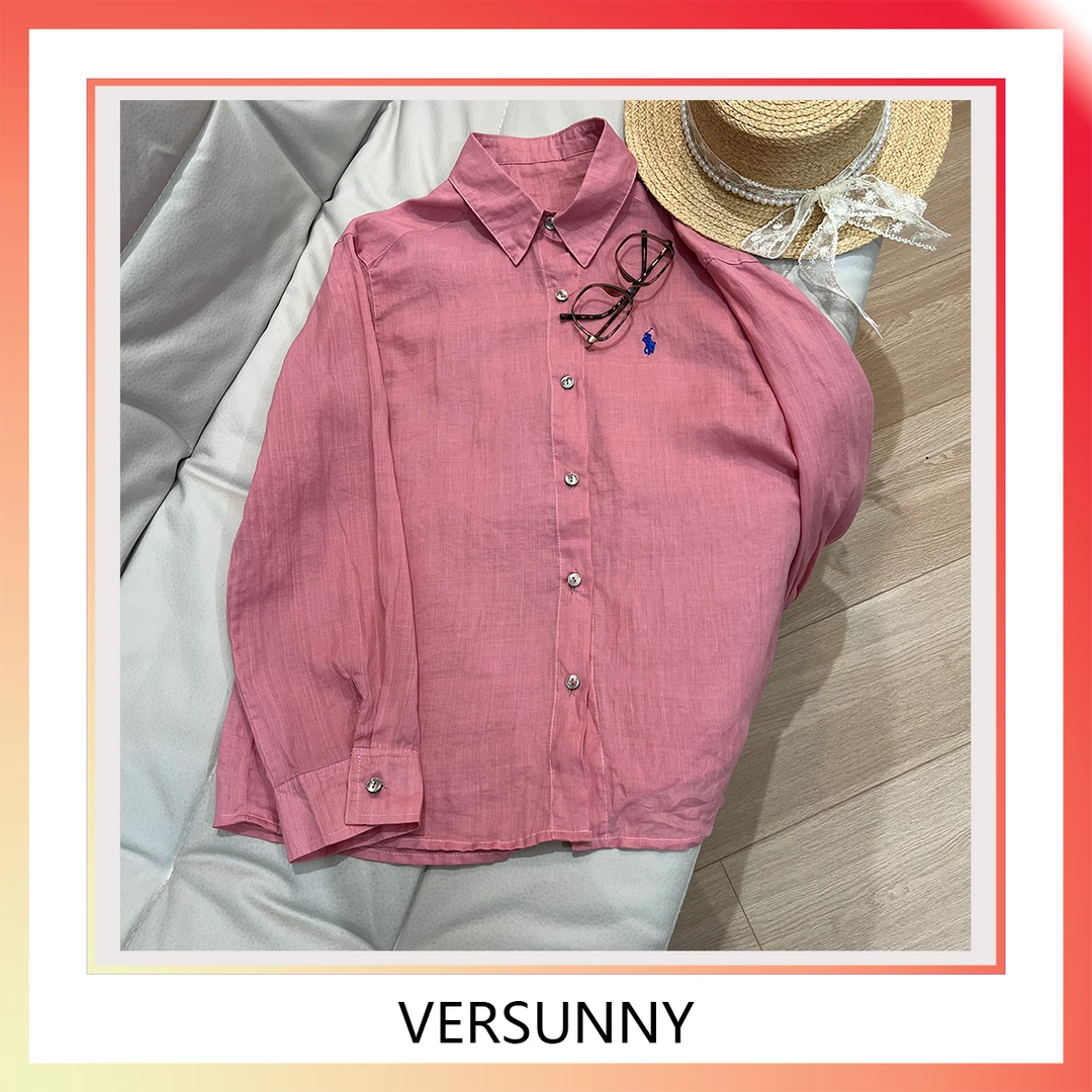 (3995)全苎麻刺绣宽松休闲可翻晒苎麻衬衫