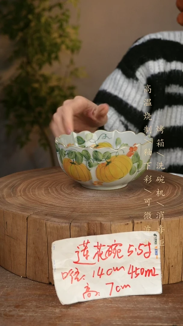 碗瓷景德镇手工手绘高温瓷釉下彩