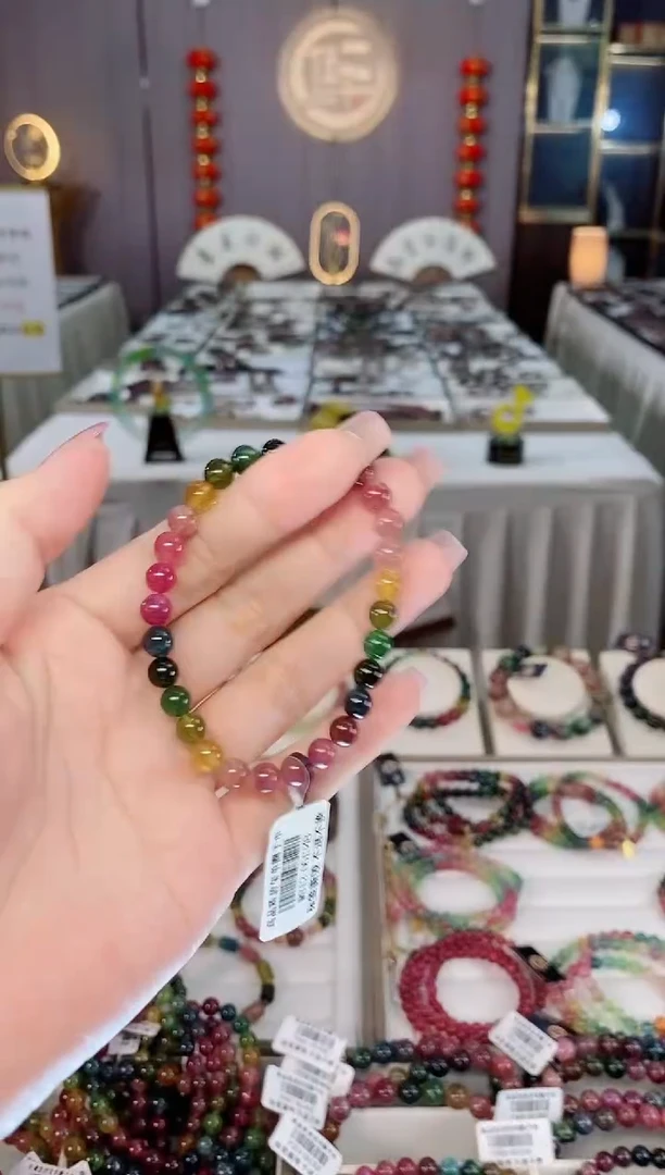 未镶嵌老矿碧玺单圈手串6mm+碧玺hon多样性发货一条
