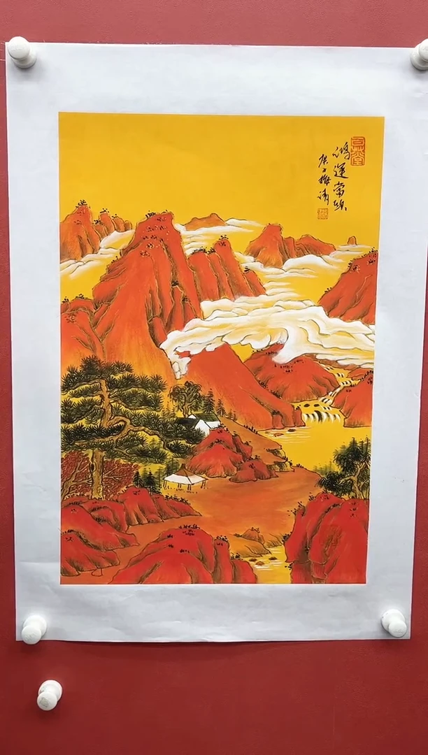 国画梅清-2.7平尺-山水