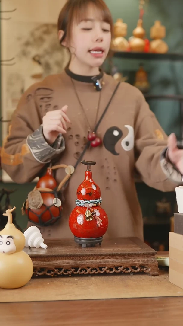 【闪购商品】392号精品天然大漆工艺防渗内胆酒葫芦~