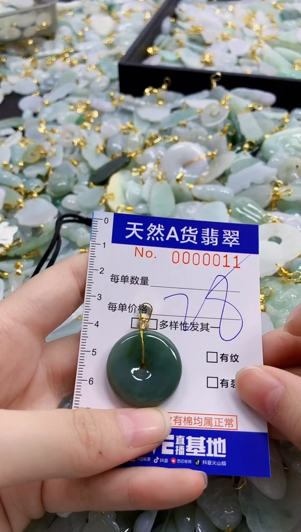 颈饰未镶嵌翡翠纯天然a货翡翠