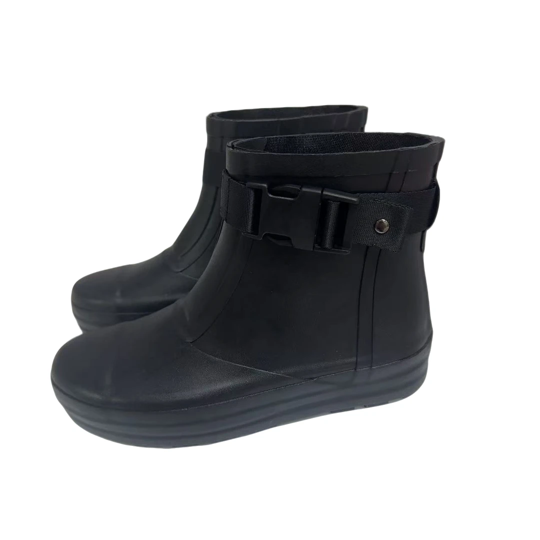 休闲户外多功能工作橡胶低帮复古升级版硫化时尚百搭无字雨靴短靴