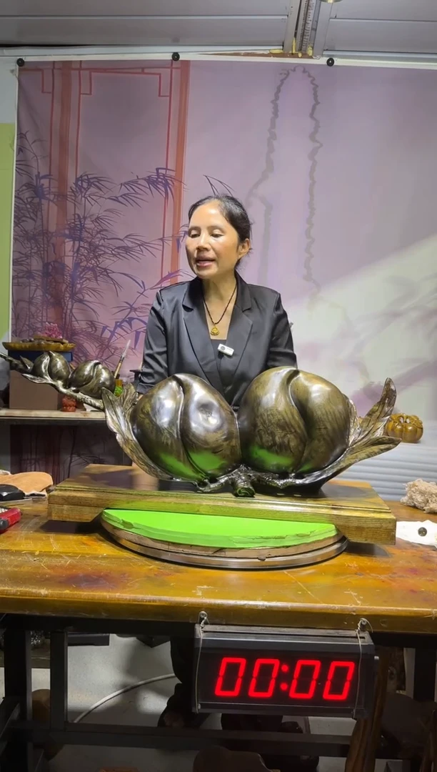 金丝楠枫金丝楠木阴沉摆件