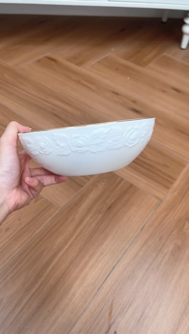 杯玫瑰高骨骨瓷7.5寸碗