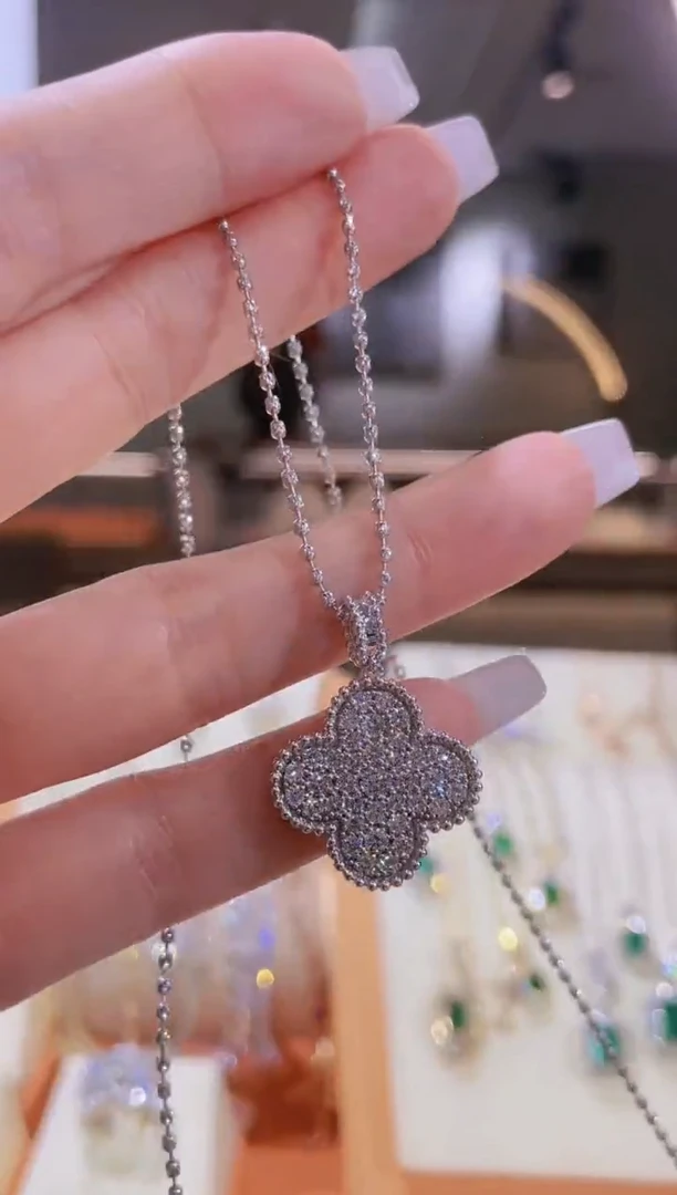 【闪购商品】实验室培育钻石颈饰18K金镶嵌项链