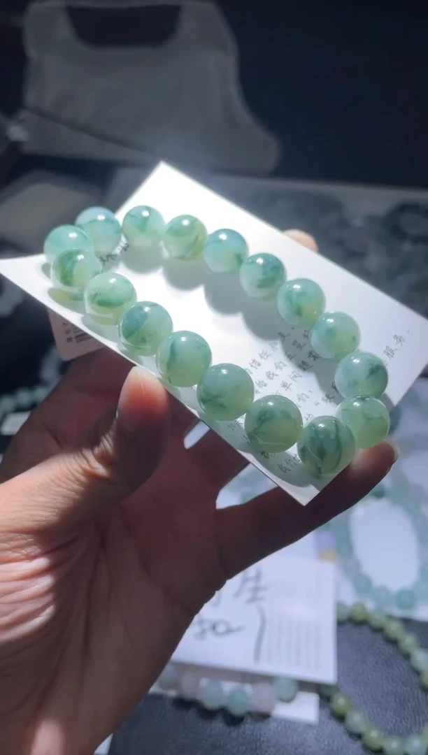 未镶嵌定制翡翠珠串