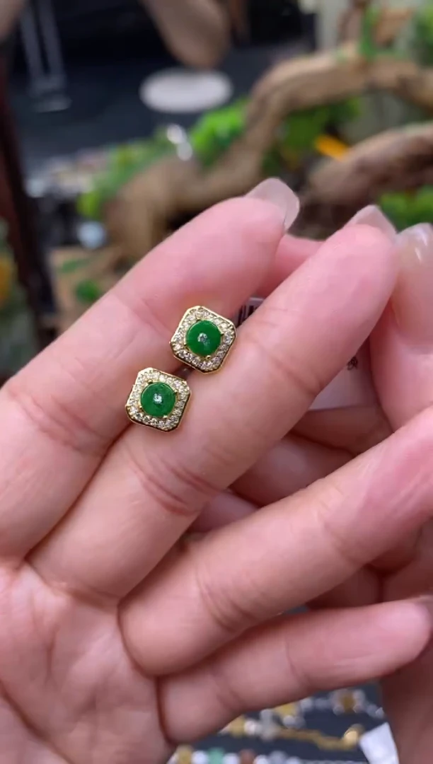 颈饰银S925镶嵌翡翠净货15692