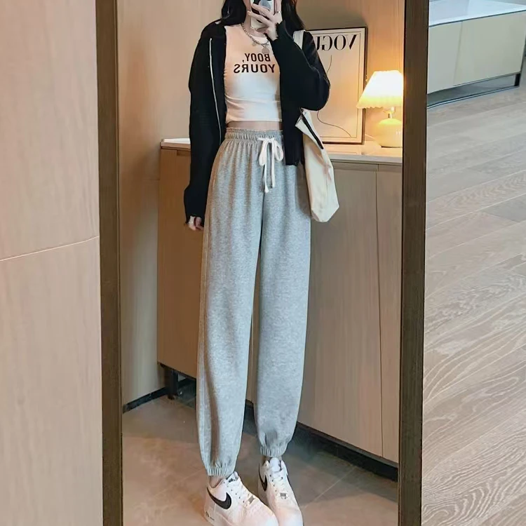 1293时尚春秋季薄款休闲束脚卫裤