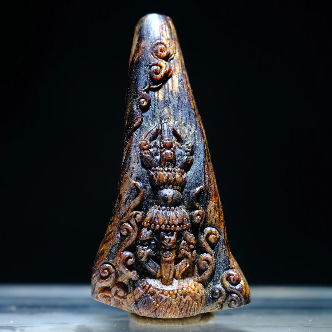 沉香越南芽庄奇楠沉水沉香金刚杵吊坠手工精品收藏挂件