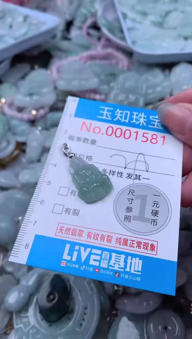 翡翠未镶嵌吊坠(不含链)1581