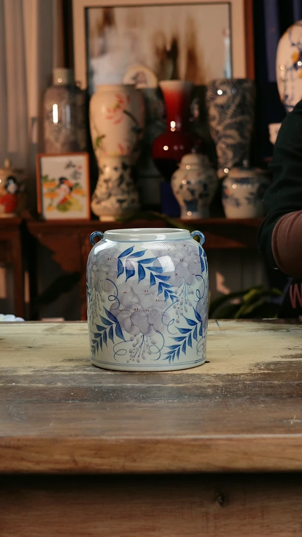 【闪购商品】瓷片景德镇纯手工釉下彩精品花瓶
