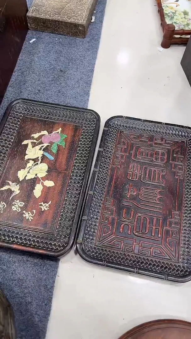 果**尊沐头淘摆件木雕件 茶盘