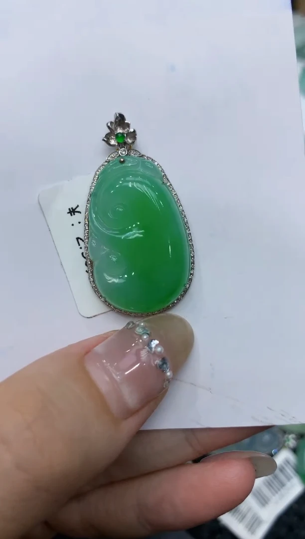 【闪购商品】翡翠颈饰18K金镶嵌222222222