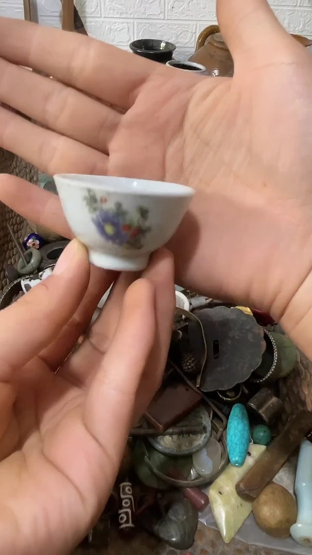 瓷片细****花陶瓷 摆件 工艺品 孤品 不退不换