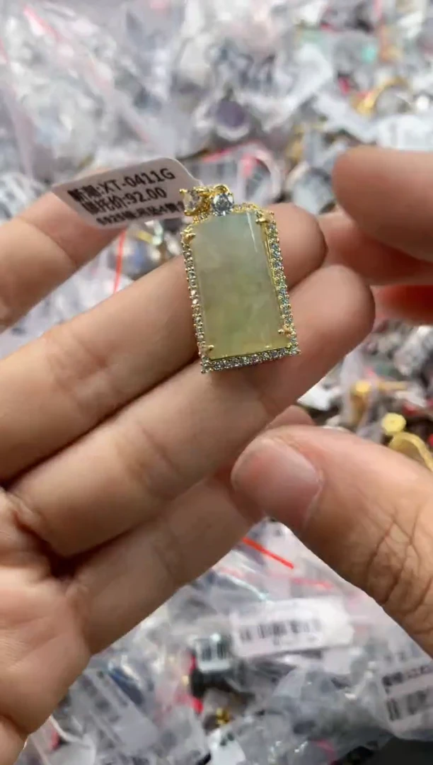 银S925镶嵌戒指翡翠11     4