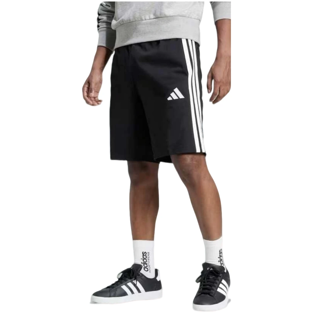 adidas/阿迪达斯男款舒适透气中腰系带纯色三分休闲短裤JE6405