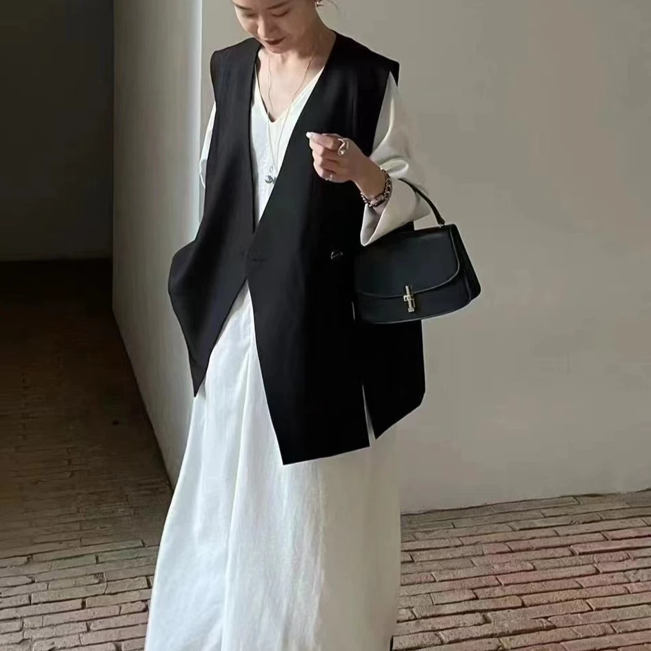 【香姐推荐】【6317511】春季时尚新款无袖马甲外套设计师款高级气质