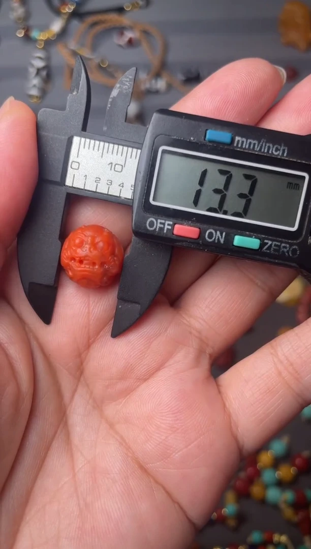 未镶嵌配饰南红玛瑙貔貅圆珠单颗